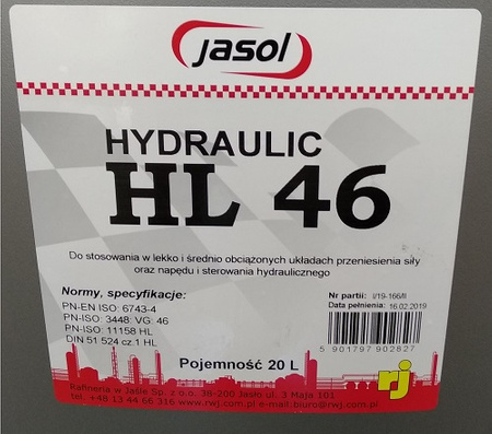Olej hydrauliczny HL 46 20L