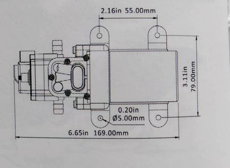 Pompka elektryczna 2.4/3.8 12V