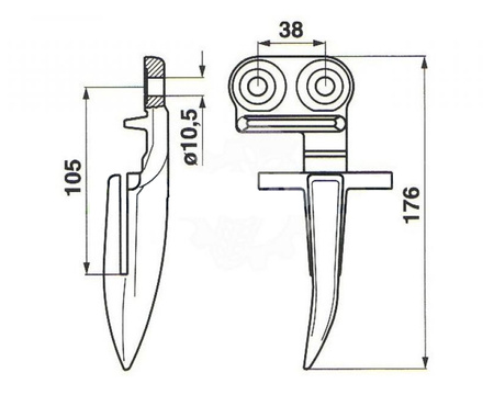 Bagnet końcowy pojedynczy Claas 626296