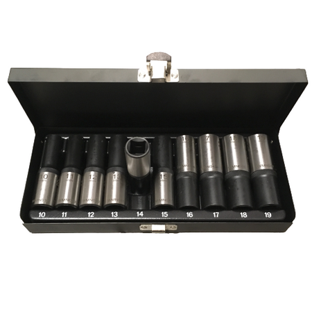 Zestaw nasadek przedłużanych 1/2" 10-19 WARYŃSKI