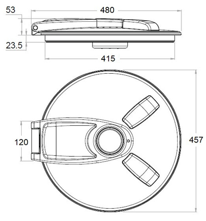 Pokrywa zbiornika fi457 Geoline Arag opryskiwacza