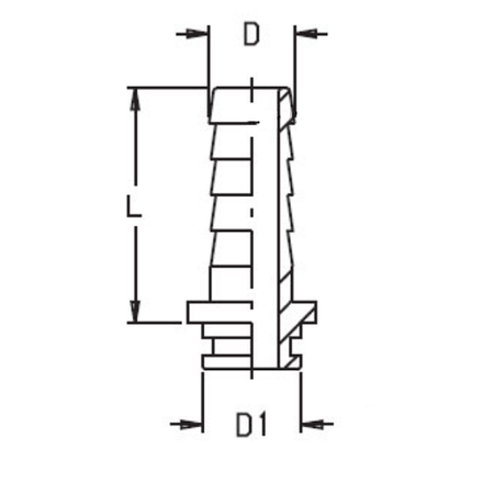 Króciec wtykany 2" x 50