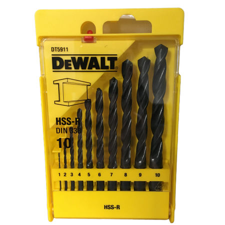 Wiertła do metalu DeWALT zestaw 10 szt. 1-10mm