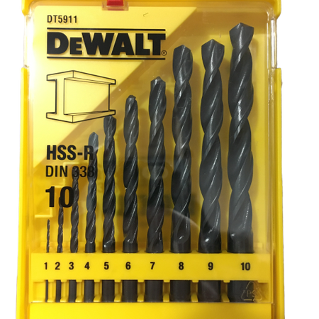Wiertła do metalu DeWALT zestaw 10 szt. 1-10mm