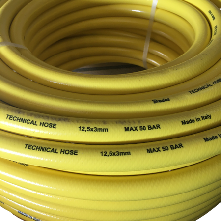 Wąż opryskiwacza 12,5mm 50 bar żółty do ś.o.r. Bradas 50m
