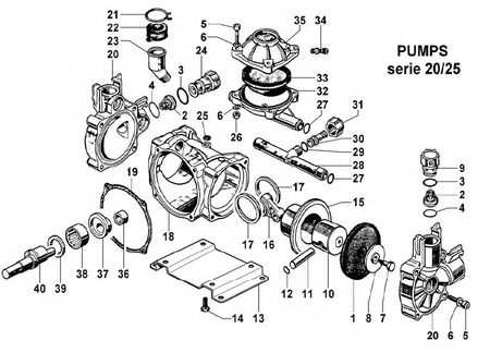 Membrana powietrznika pompy Bertolini 940041312
