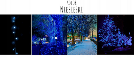 700 LED Lampki choinkowe zewnętrzne 50m czujnik