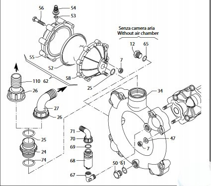 Membrana powietrznika pompy AR 550190