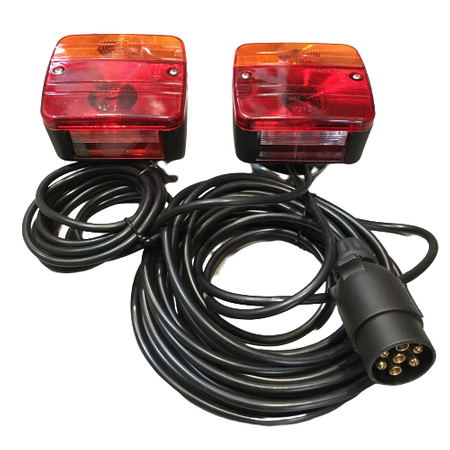 Zestaw lamp tylnych na magnes z przewodem 7,2m z wtyczką
