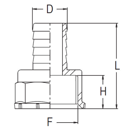 Króciec z gwintem wewnętrznym 1 1/4" x 32