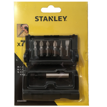 Zestaw końcówek bitów z uchwytem 6 szt. STANLEY