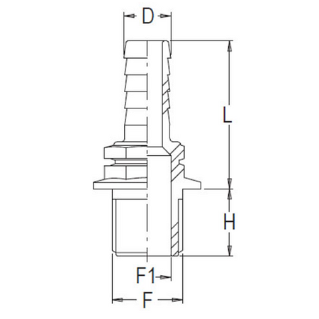 Króciec z gwintem zewnętrznym 1 1/4" x 35