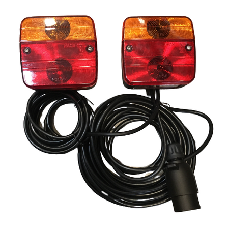Zestaw lamp tylnych na magnes z przewodem 7,2m z wtyczką