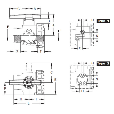 Zawór kulowy 1 1/2" 2-drożny Tecomec