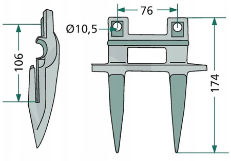 Bagnet podwójny NH 379720