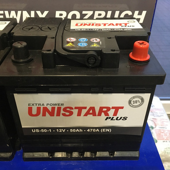 Akumulator UNISTART PLUS 12V 50Ah 470A P+