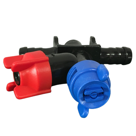 Korpus rozpylacza przelotowy opryskiwacza na śrubkę