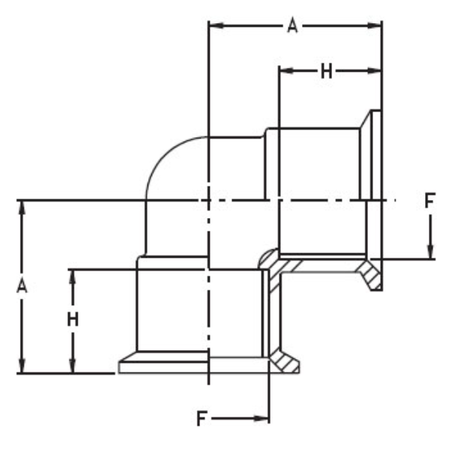 Kolanko 90o z gwintem żeńskim 1 1/2"