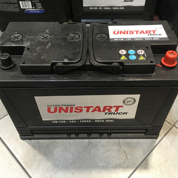 Akumulator UNISTART TRUCK 12V 120Ah 900A P+