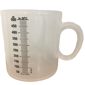 Naczynie kubek kalibracyjny z podziałką 500ml