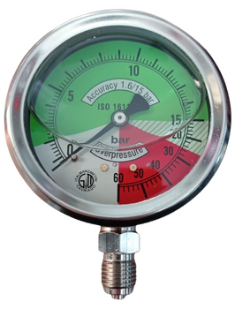 Manometr glicerynowy ITALMANOMETRI M63 0-15-60 bar 1/4"