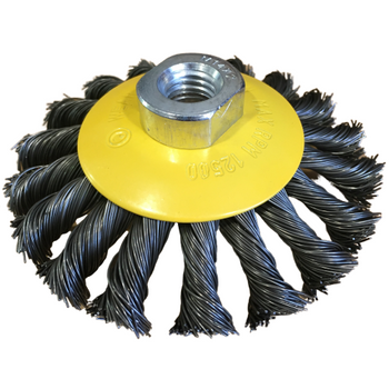 Szczotka druciana talerzowa drut skręcany M14 100mm