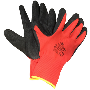 12x Rękawice ogrodnicze powlekane lateksem 10