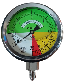 Manometr glicerynowy ITALMANOMETRI M100 0-5-25 bar 1/4"