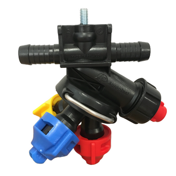 Głowica potrójna opryskiwacza na śrubkę przelotowa Arag