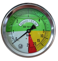 Manometr glicerynowy czołowy ITALMANOMETRI M100 0-5-25 bar 1/4"