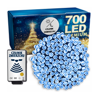 700 LED Lampki choinkowe zewnętrzne 50m czujnik